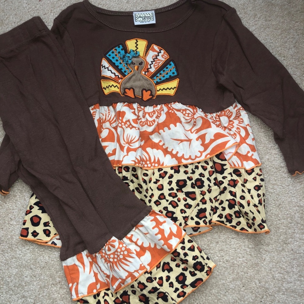 Ann Loren Thanksgiving Outfit sz 2/3T VGUC